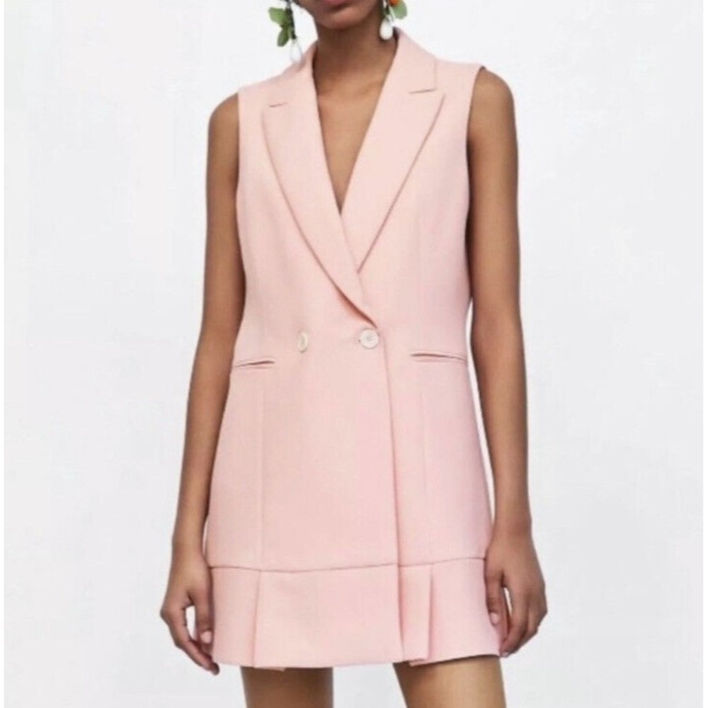 Zara Pink Blazer Dress
